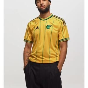 Adidas Men's Jersey AeroReady Jamaica Football Home 2023 Yellow Size L